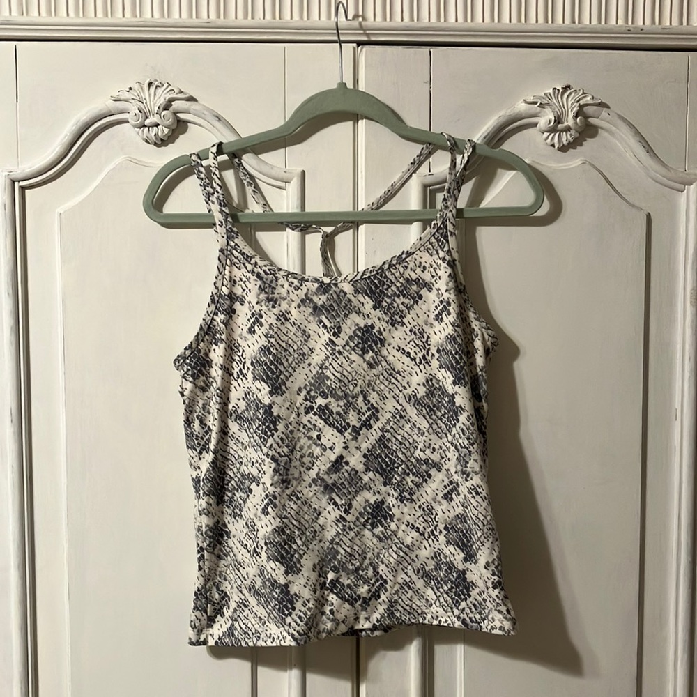 Pink brand tank top size large snake print NWOT